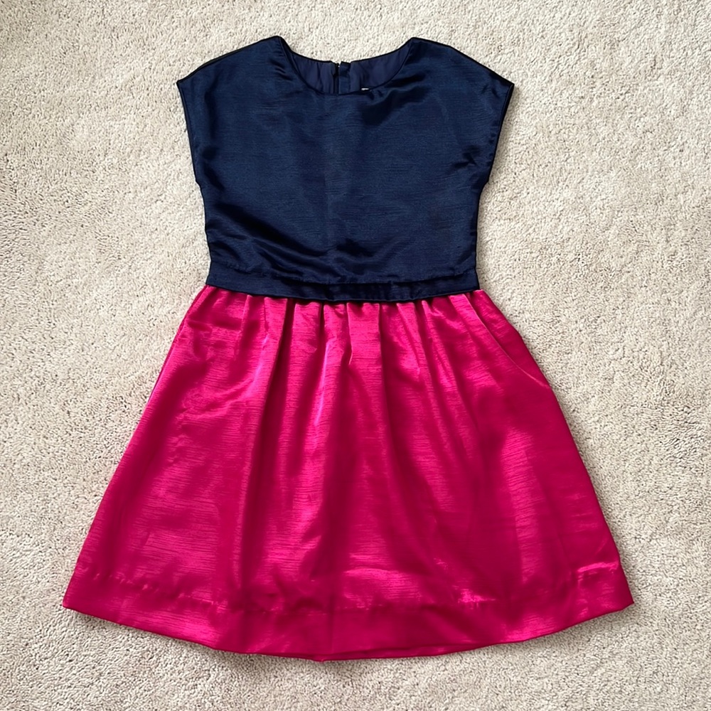 Miss b (Busy Bees brand) navy an pink party dress. Kids size 10.